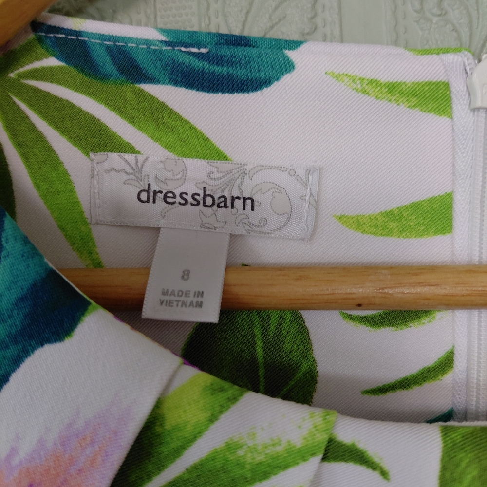 DRESSBARN Floral Sleeveless Dress tropical Paradise Flowy - Picture 4 of 7